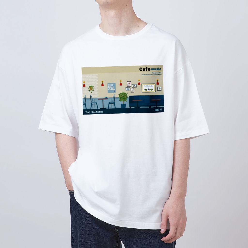 Teal Blue CoffeeのCafe music - Vol.8 ＆ Vol.9 - Oversized T-Shirt