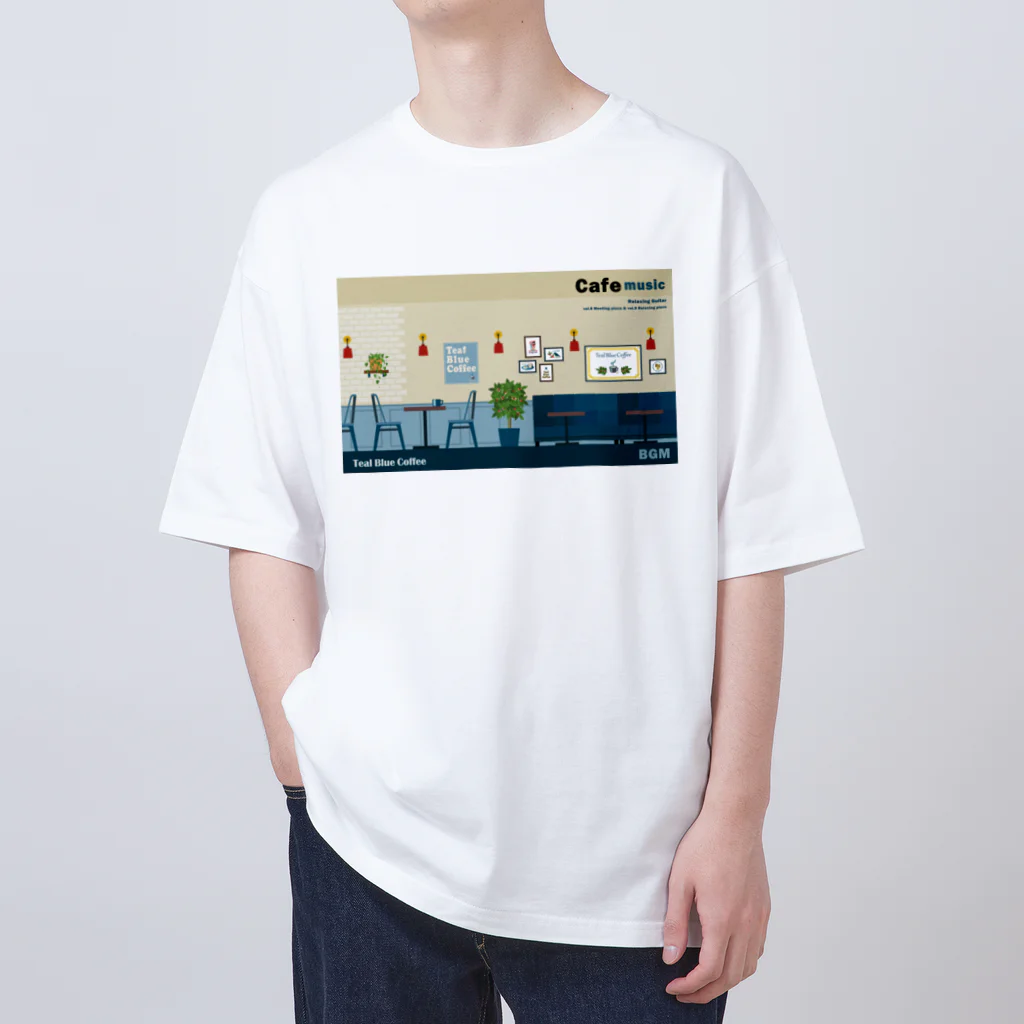 Teal Blue CoffeeのCafe music - Vol.8 ＆ Vol.9 - オーバーサイズTシャツ