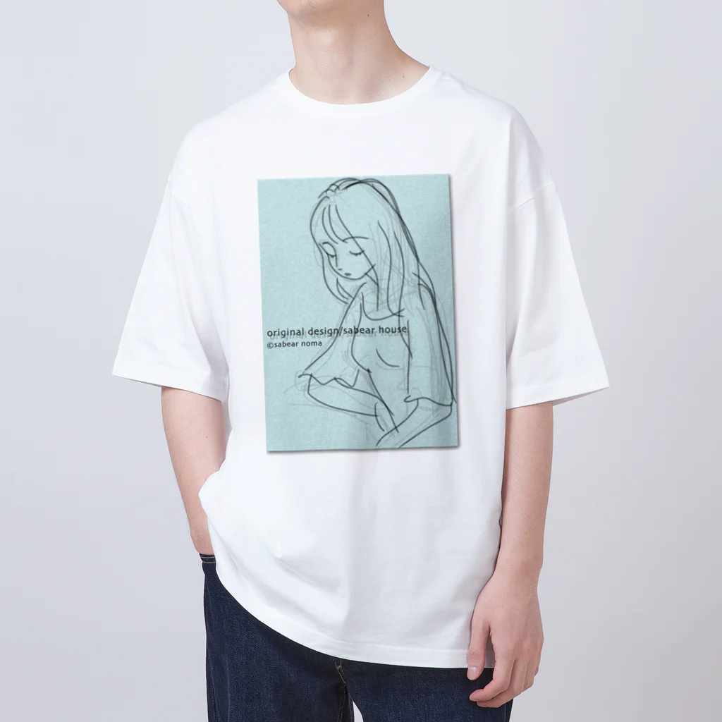 obosa_DENS/SABEAR_shop ＠SUZURIのrough drawing girl-1_ウェア オーバーサイズTシャツ