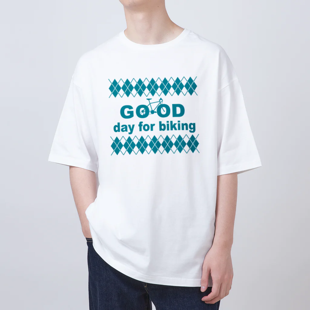 キッズモード某のチャリロゴアーガイル(mint) Oversized T-Shirt