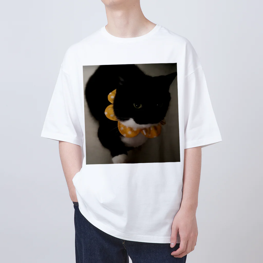 Uni_fan_harajukuのかわいい猫のデザイン オーバーサイズTシャツ