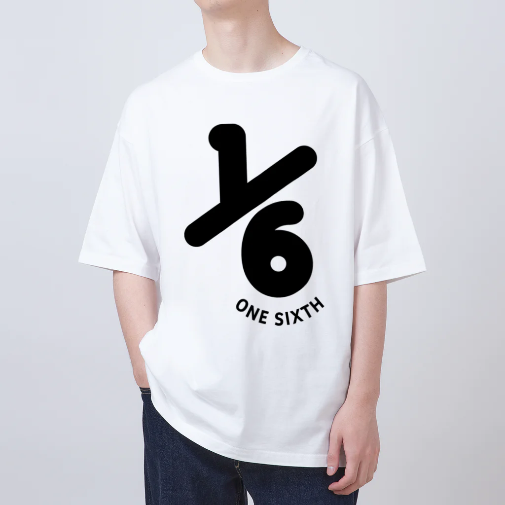 1/6(ONE SIXTH)の1/6(ONE SIXTH) ロゴグッズ（黒） Oversized T-Shirt