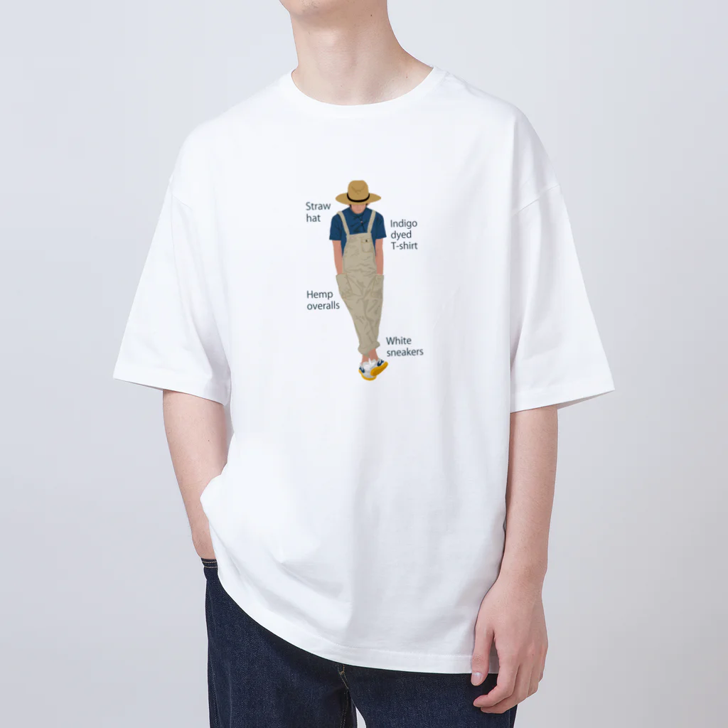 キッズモード某の麦わらの青年にアイテムロゴをそえて Oversized T-Shirt