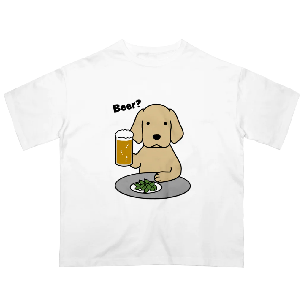 efrinmanのビールと枝豆 オーバーサイズTシャツ