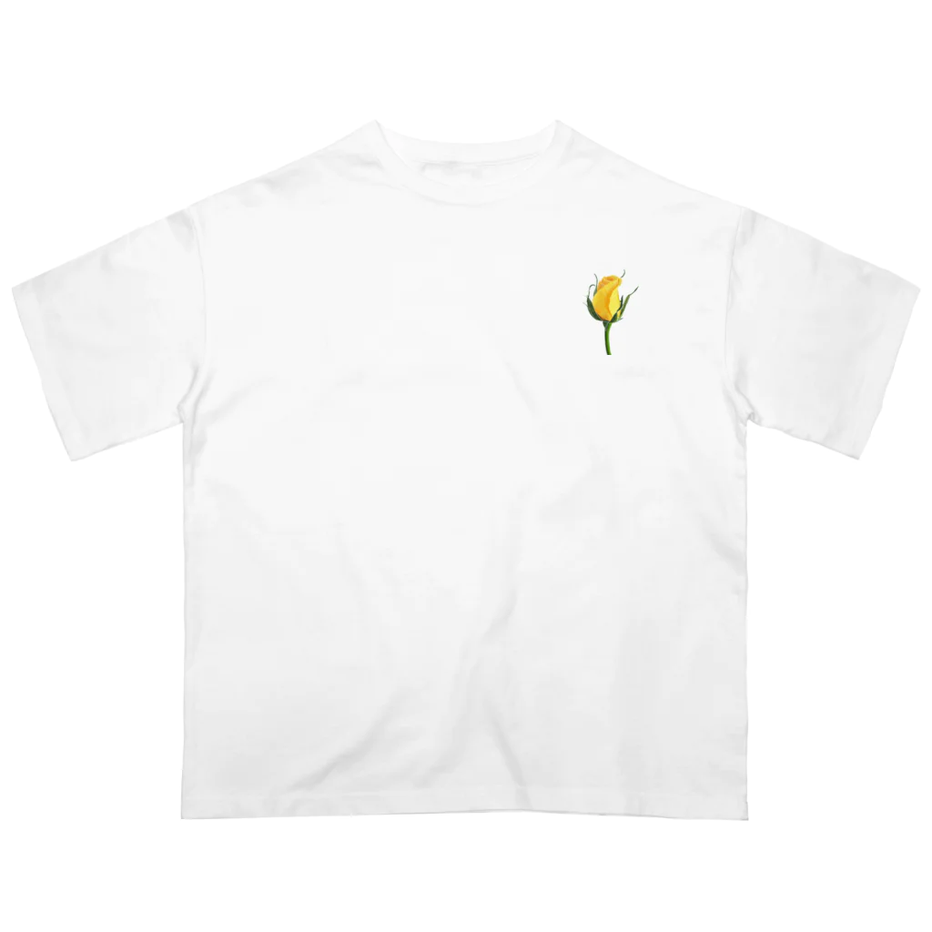 utouch_の黄色いバラ オーバーサイズTシャツ