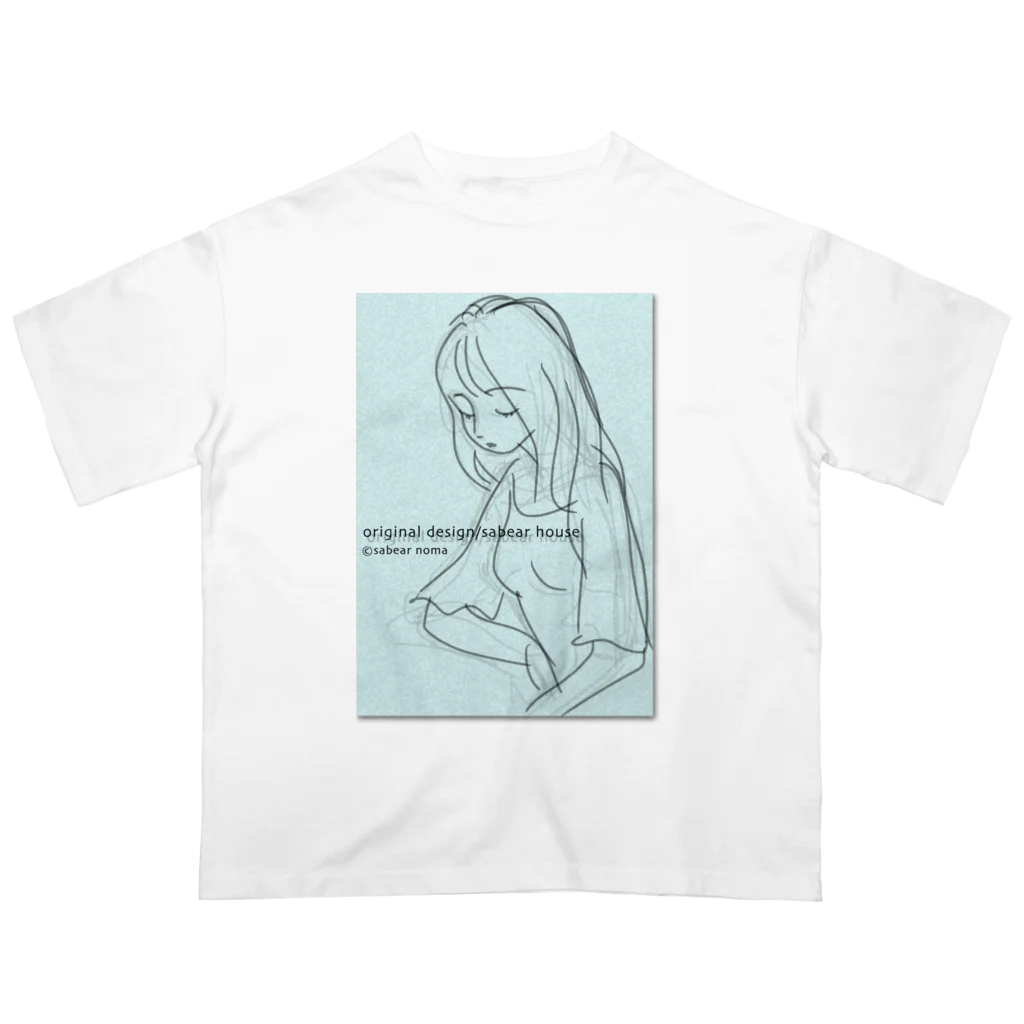 obosa_DENS/SABEAR_shop ＠SUZURIのrough drawing girl-1_ウェア オーバーサイズTシャツ