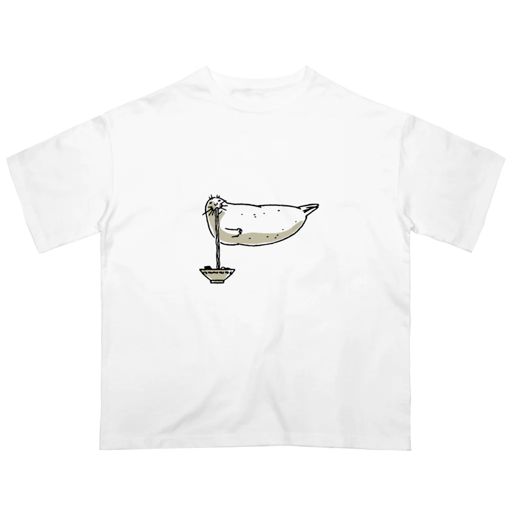 ぴすぴすのアザラーメン オーバーサイズTシャツ