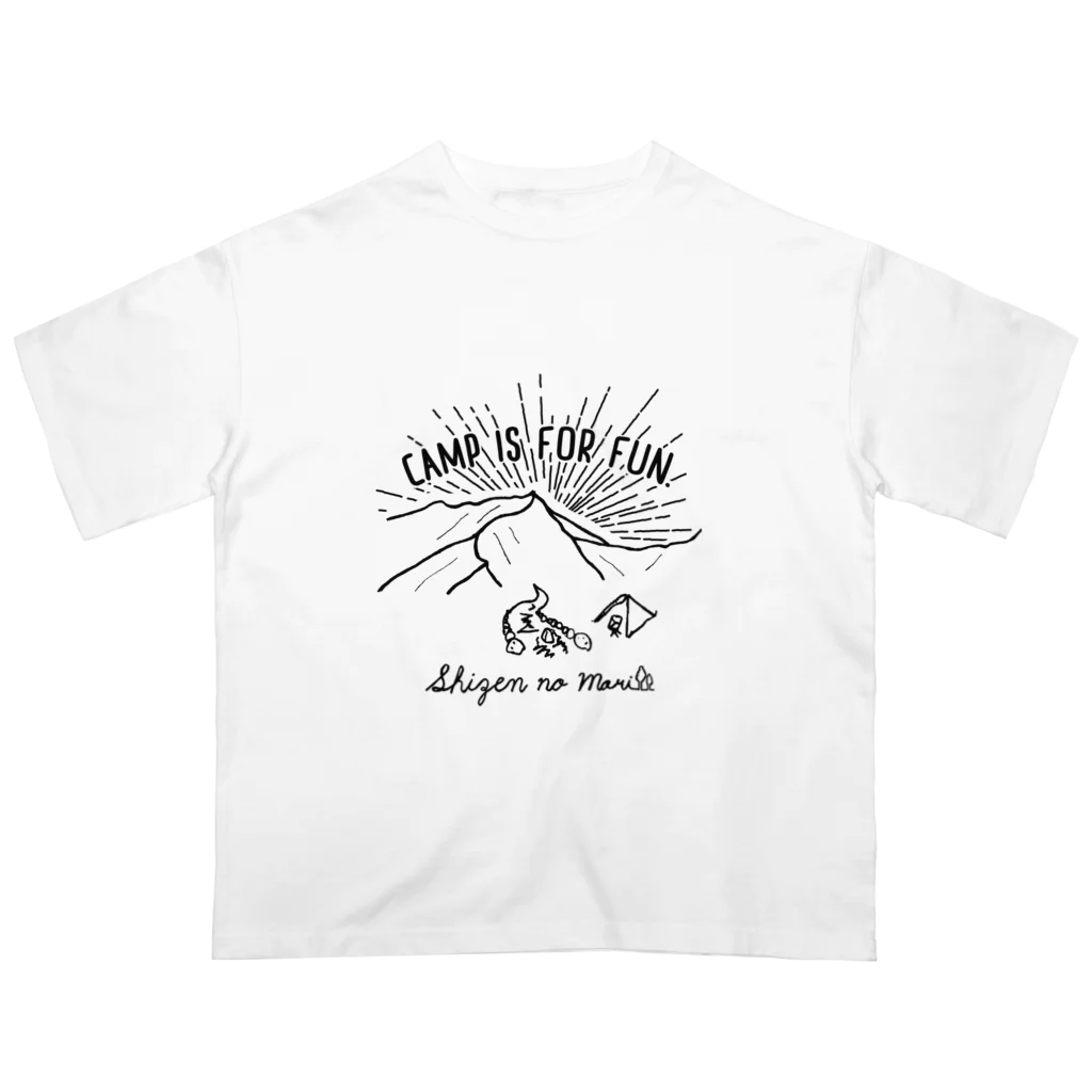 Too fool campers Shop!のSHIZENnoMORI01(黒文字) Oversized T-Shirt