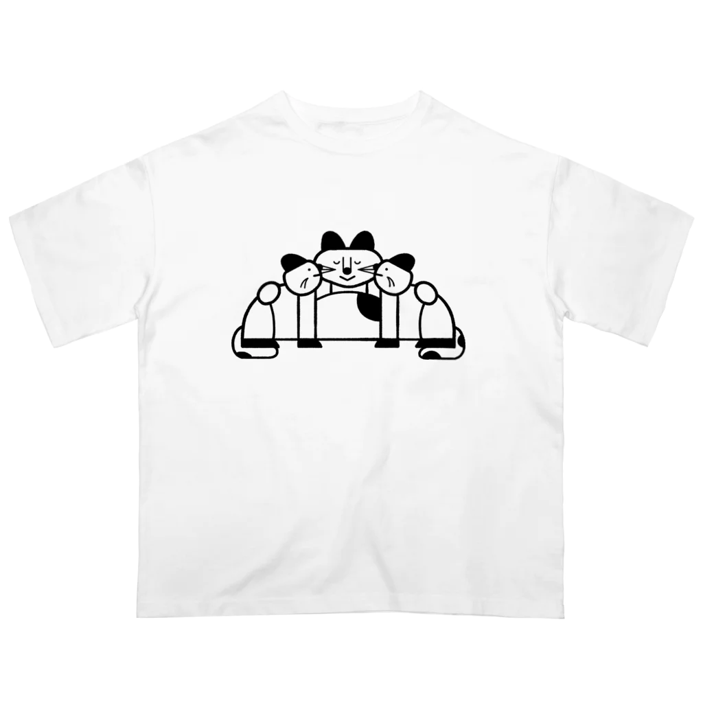 nuru  SHOP  のねこのおやこ チュー オーバーサイズTシャツ