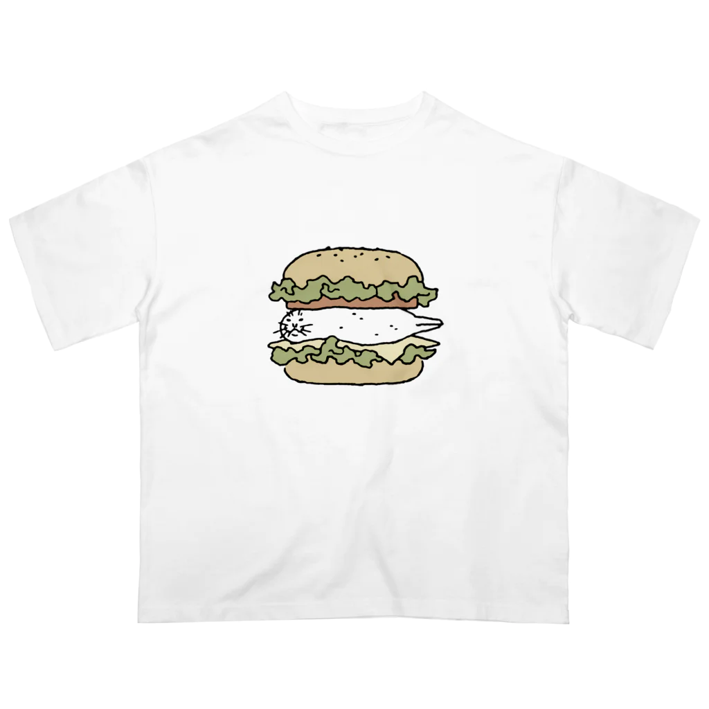 ぴすぴすのアザラシバーガー Oversized T-Shirt