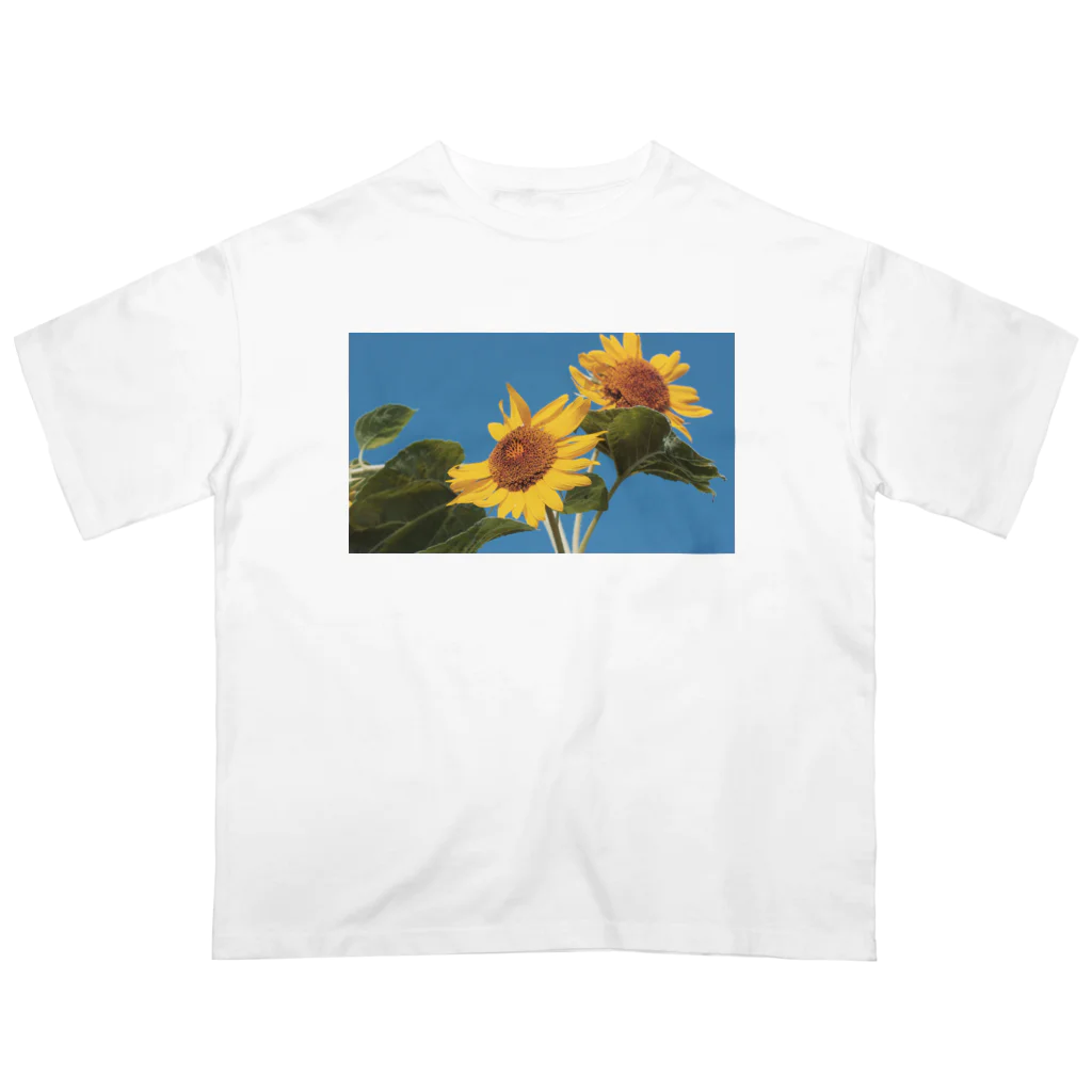 akane_art（茜音工房）の癒しの風景（ヒマワリ） Oversized T-Shirt