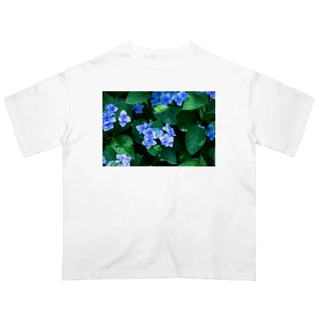 akane_art（茜音工房）の癒しの風景（アジサイ） オーバーサイズTシャツ