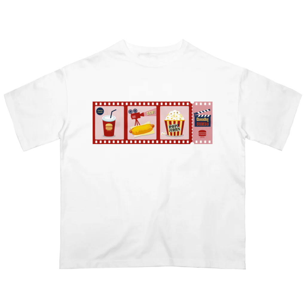 Teal Blue CoffeeのCheeseDog COMBO オーバーサイズTシャツ