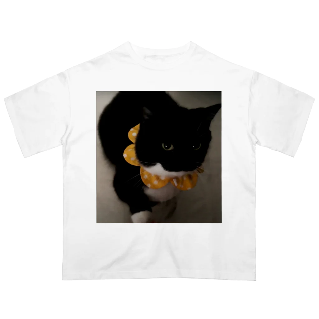 Uni_fan_harajukuのかわいい猫のデザイン オーバーサイズTシャツ