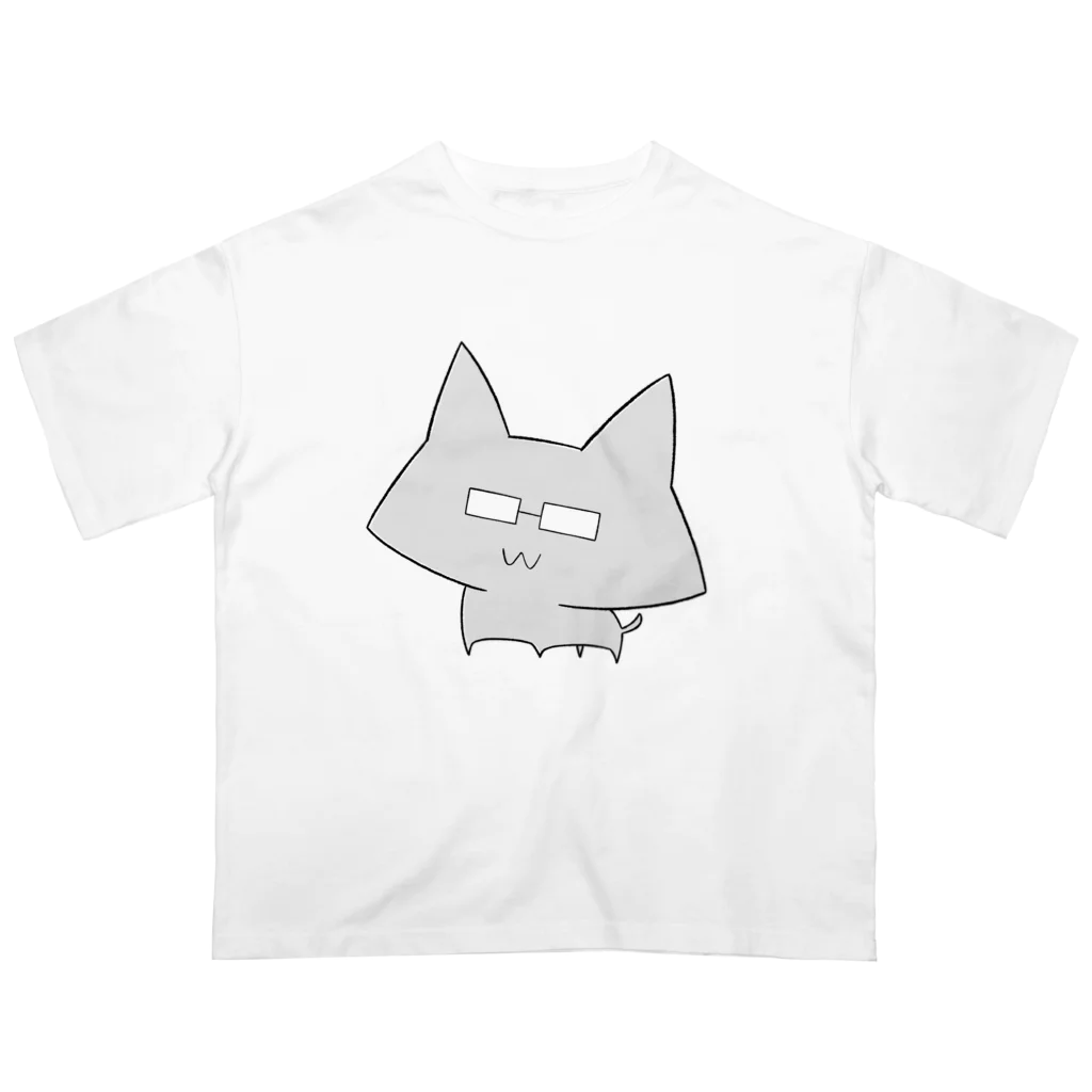 ピンクうさぎと。のめがねネコ オーバーサイズTシャツ