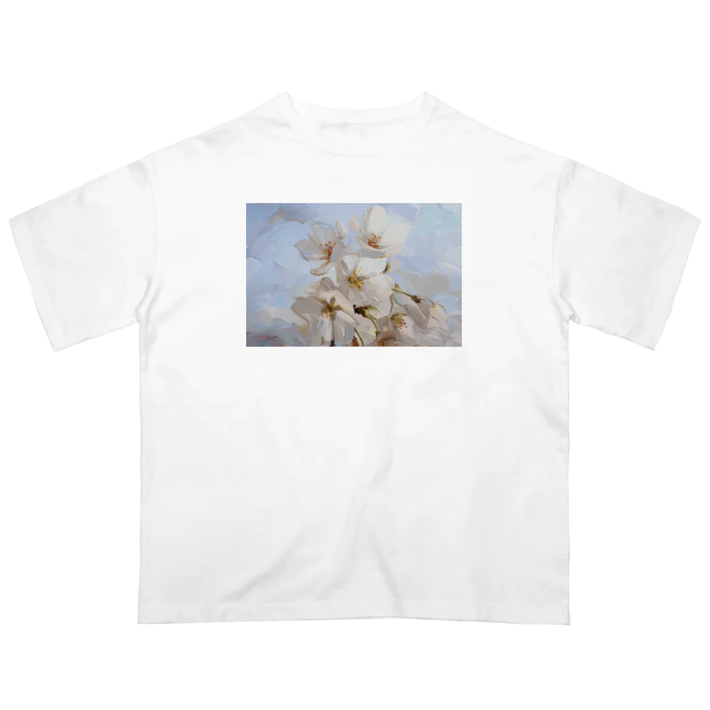 TOMOYA MURAKAMIのSAKURA-Oil Painting- Oversized T-Shirt