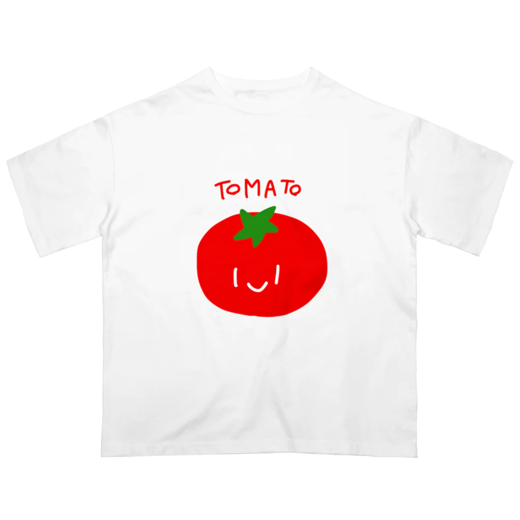 奏🤍-kanade-🥀⛓のかなで作にこにこトマトTシャツ オーバーサイズTシャツ