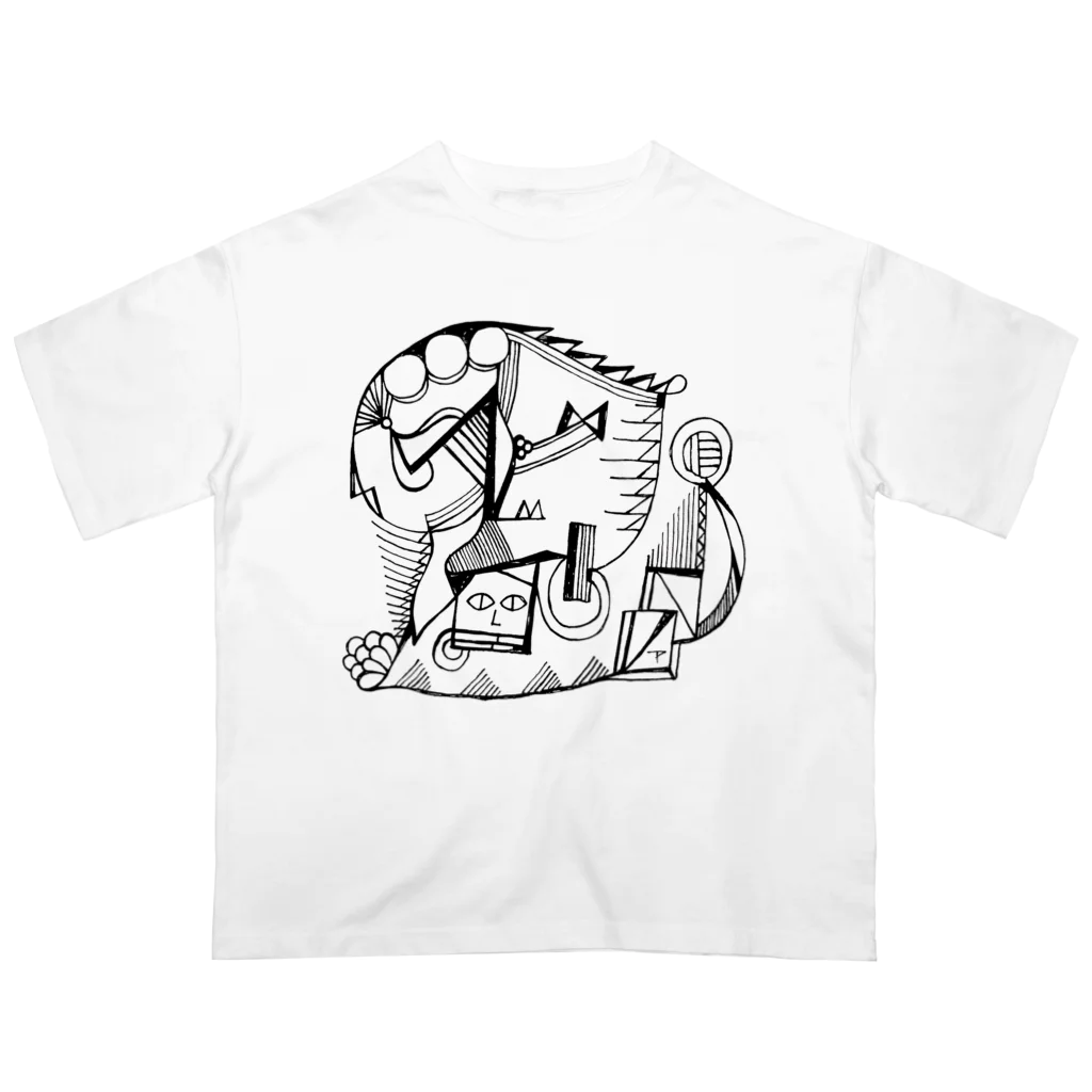 フクハラアキコのカオのあるもようA Oversized T-Shirt