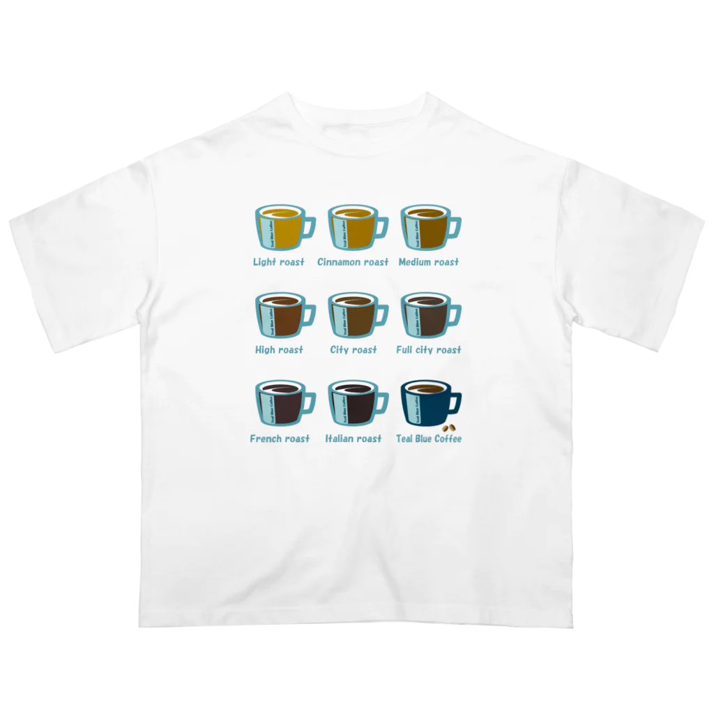 Teal Blue CoffeeのRoasted coffee Oversized T-Shirt