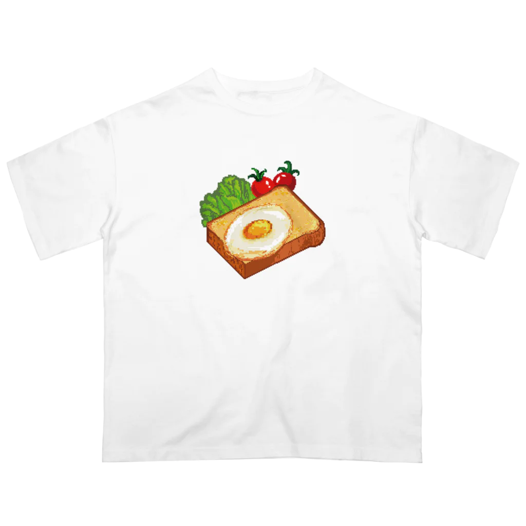 Wonder Bird Forestのピクセル・目玉焼きトースト オーバーサイズTシャツ