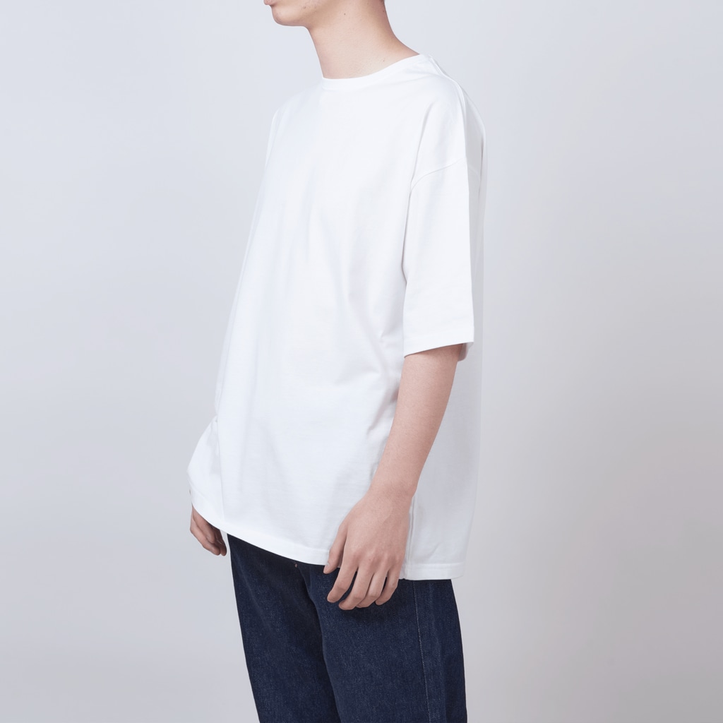 akane_art（茜音工房）のモノクロフラワー（キク） Oversized T-Shirt