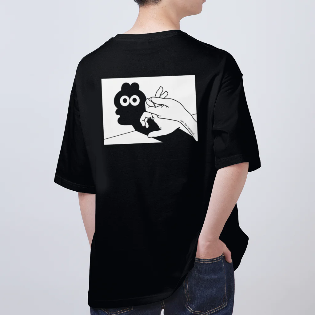 兎製造所の手影絵兎(白) オーバーサイズTシャツ