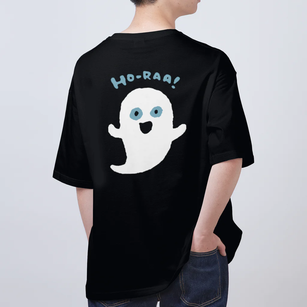 てら ねこグッズの(バックプリント)自慢げなおばけ。 Oversized T-Shirt