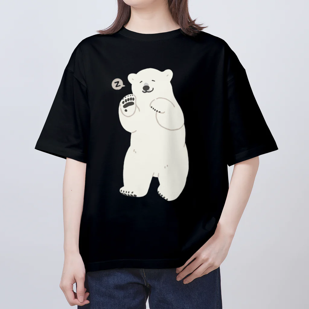 ハルクマ SUZURI STOREのシロクマとおやすみ オーバーサイズTシャツ