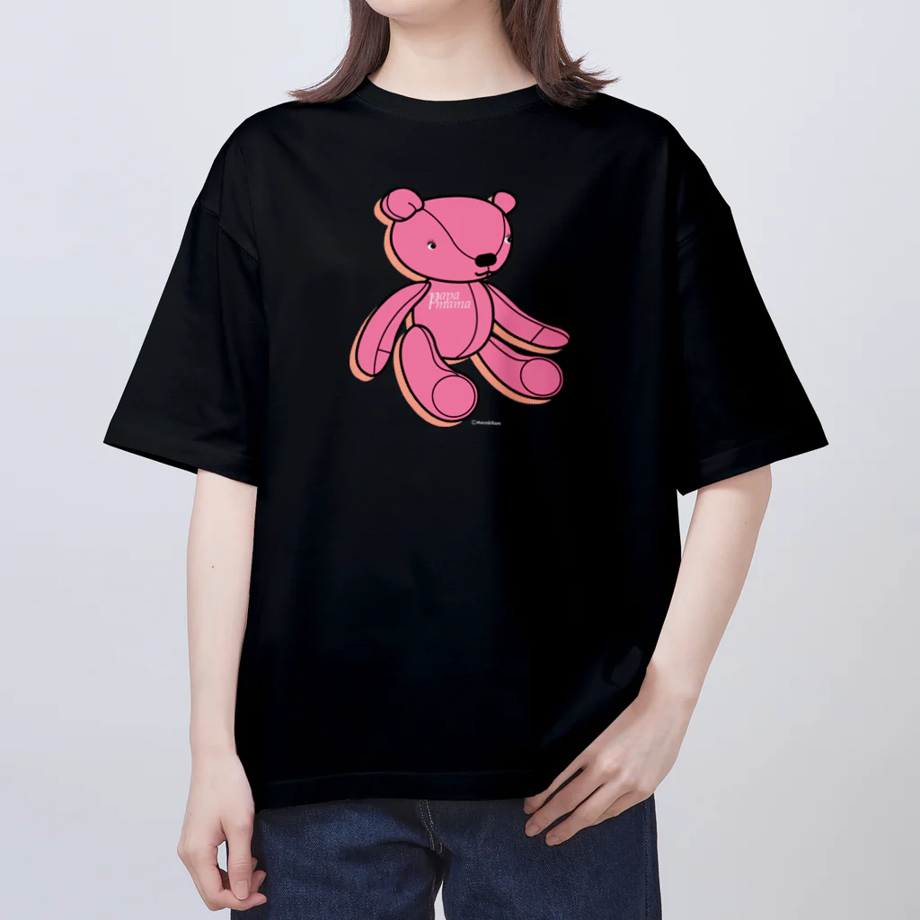 Illustrator Moca&Ram shopのpapamama Teddy bear🐻/ パパママ テディベア Oversized T-Shirt