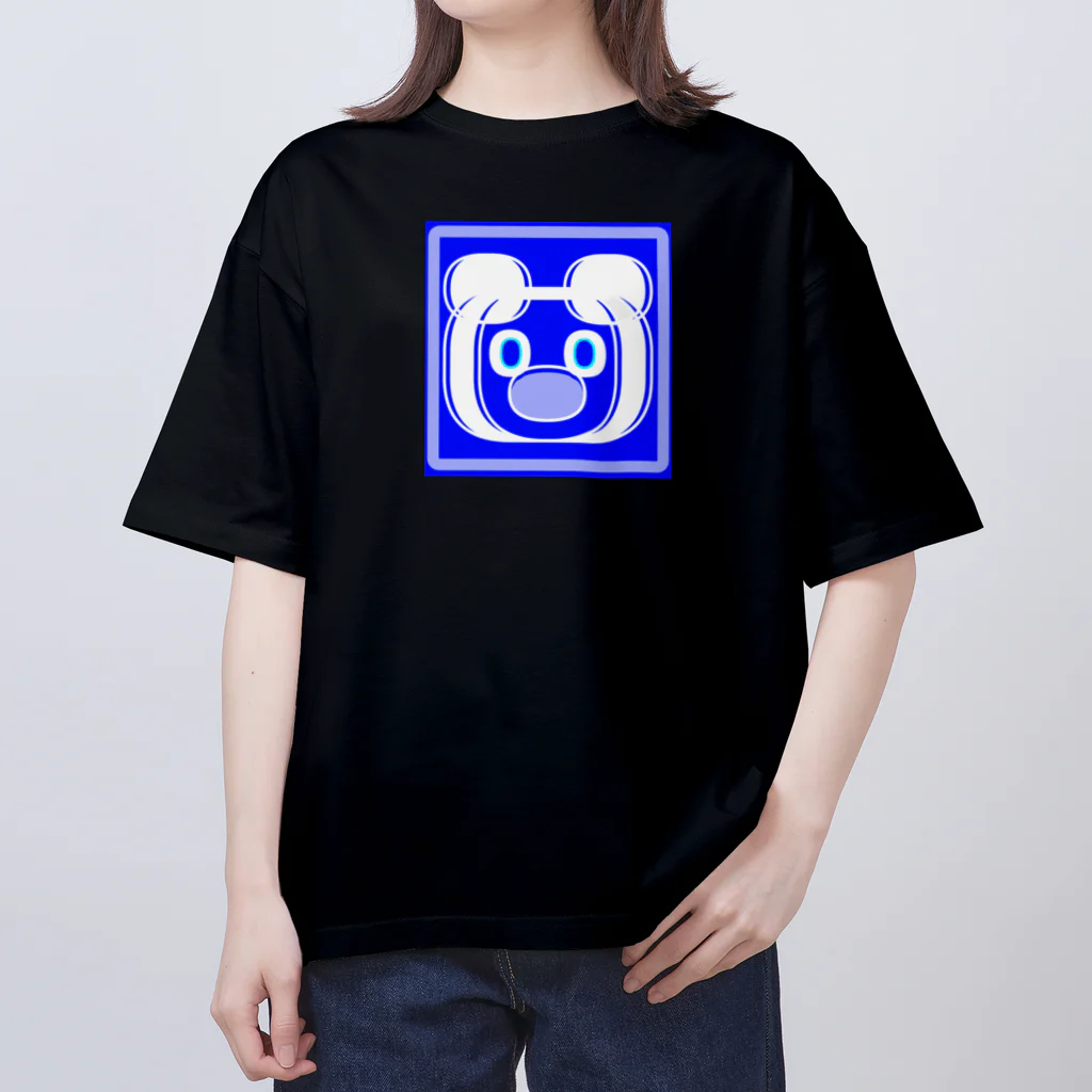 ✨🌈✨ユラクラカン🇯🇵 ✨🌈✨の🌈ʕ•ᴥ•ʔ KUMAZUKIN 🌈ʕ•ᴥ•ʔ 青空ブルーバージョン  オーバーサイズTシャツ