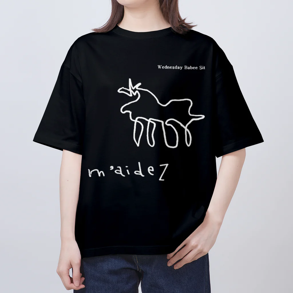 1414號室のWednesday Babee Sit -White Line- オーバーサイズTシャツ