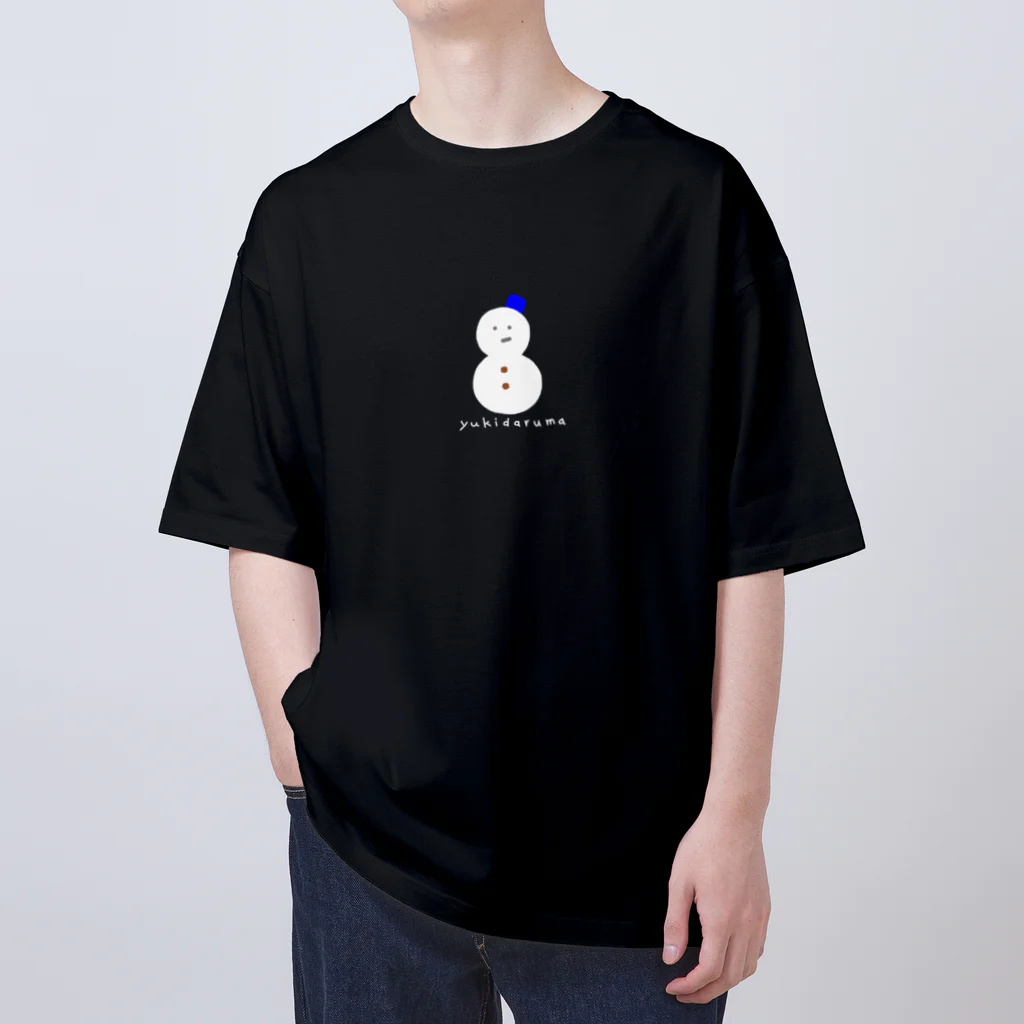 クリオネショップの雪だるま（青帽子） Oversized T-Shirt