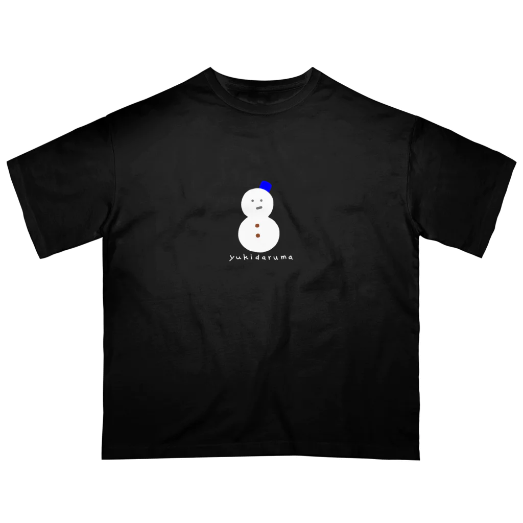 クリオネショップの雪だるま（青帽子） オーバーサイズTシャツ