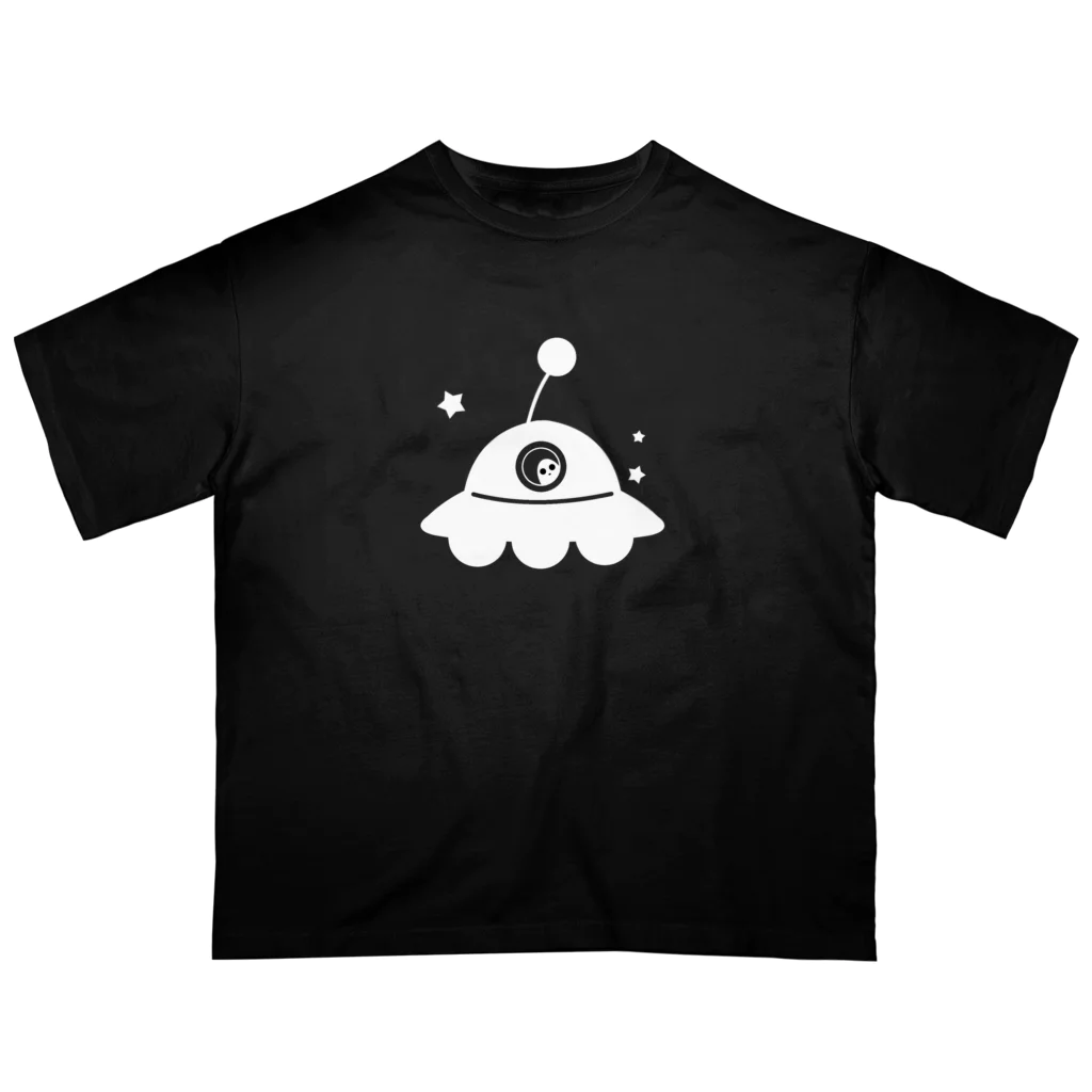 cosmicatiromのUFO 白 オーバーサイズTシャツ