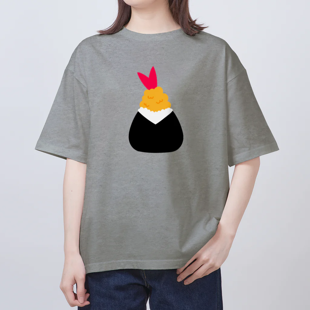 ぽぴーぴぽーのえびデカ天むす オーバーサイズTシャツ