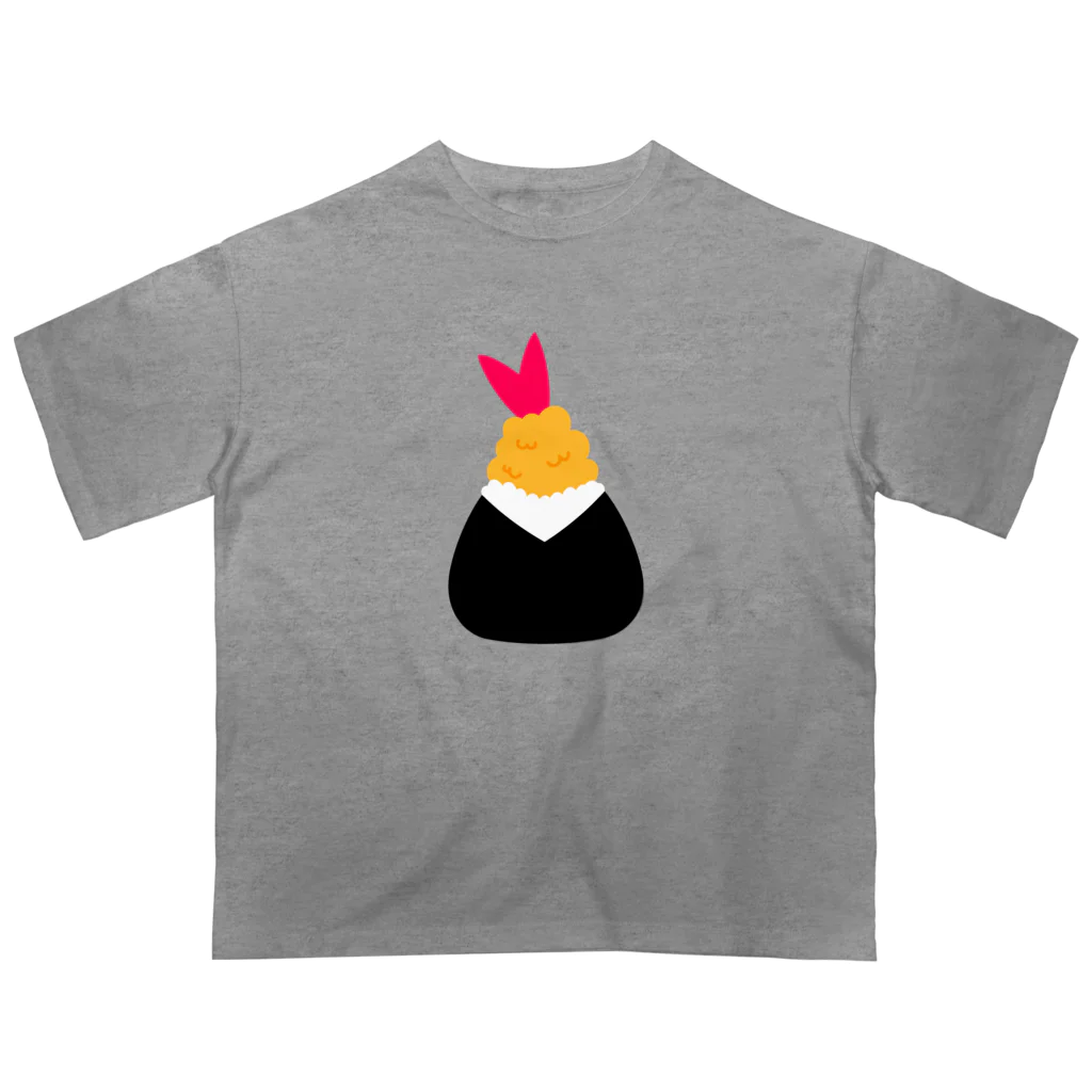 ぽぴーぴぽーのえびデカ天むす オーバーサイズTシャツ