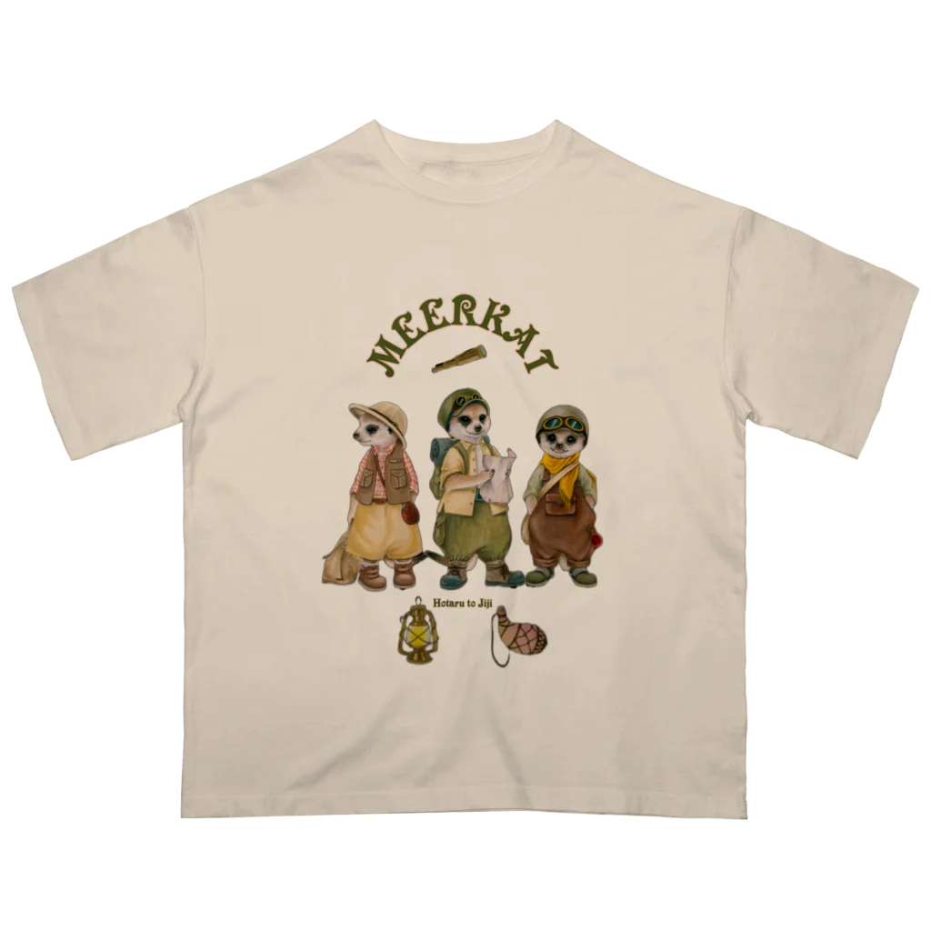 Hotaru to JijiのHotaru to Jiji のミーアキャットグッズ Oversized T-Shirt