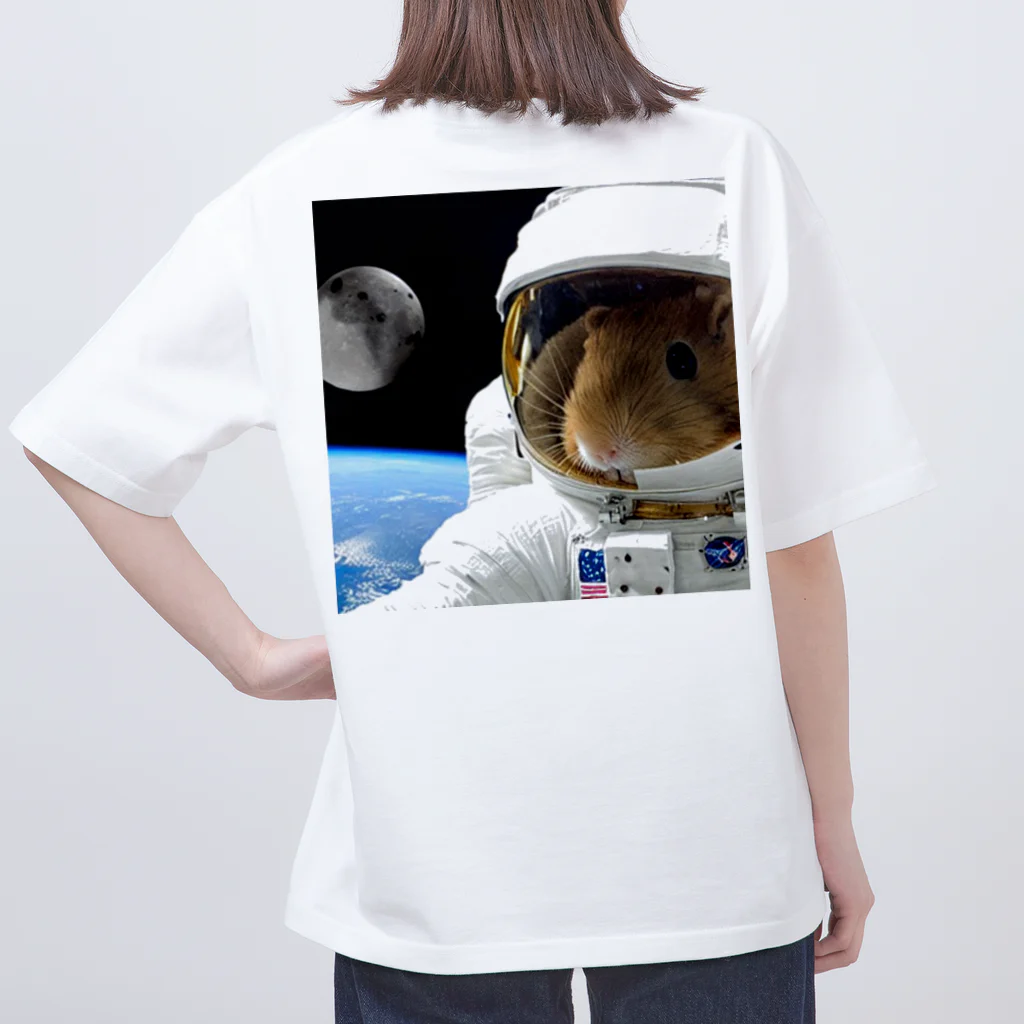 AI画家『Stable Diffusion』Shopの宇宙飛行士ハムスター『ロボ玉』🐹 Oversized T-Shirt