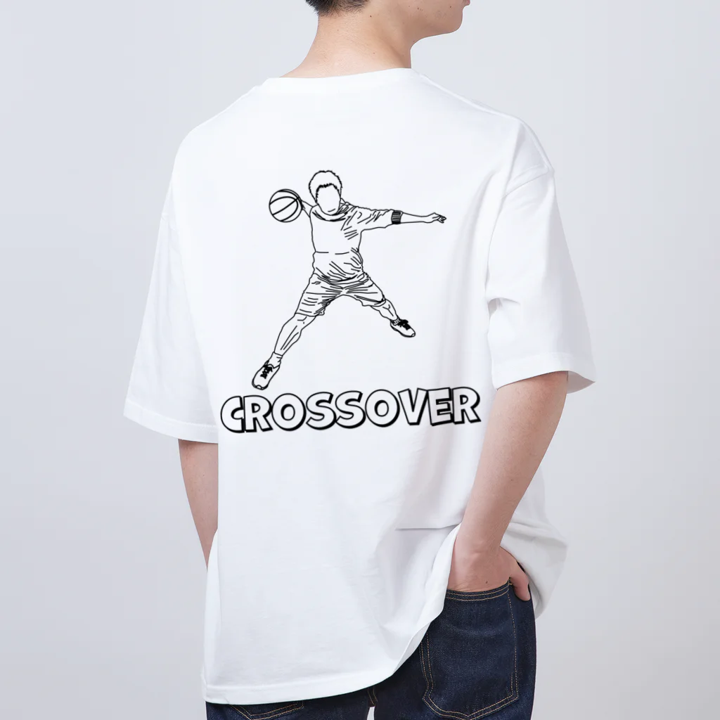 空の下のボーラーのクロスオーバー(線画) オーバーサイズTシャツ