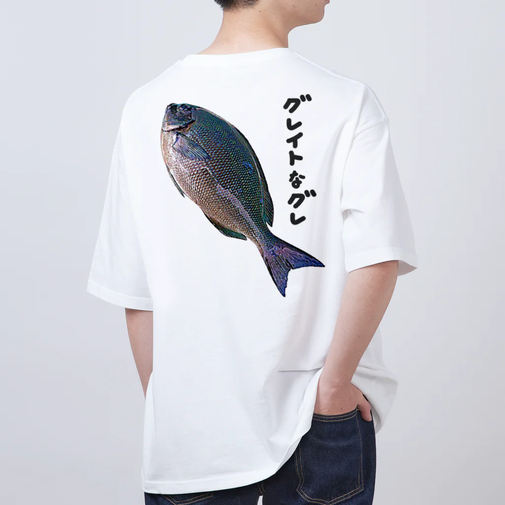 脂身通信Ｚの【AKiRA GENUiNE】【両面プリント有】メジナ『半グレ』『グレイト』_N-SPEC オーバーサイズTシャツ