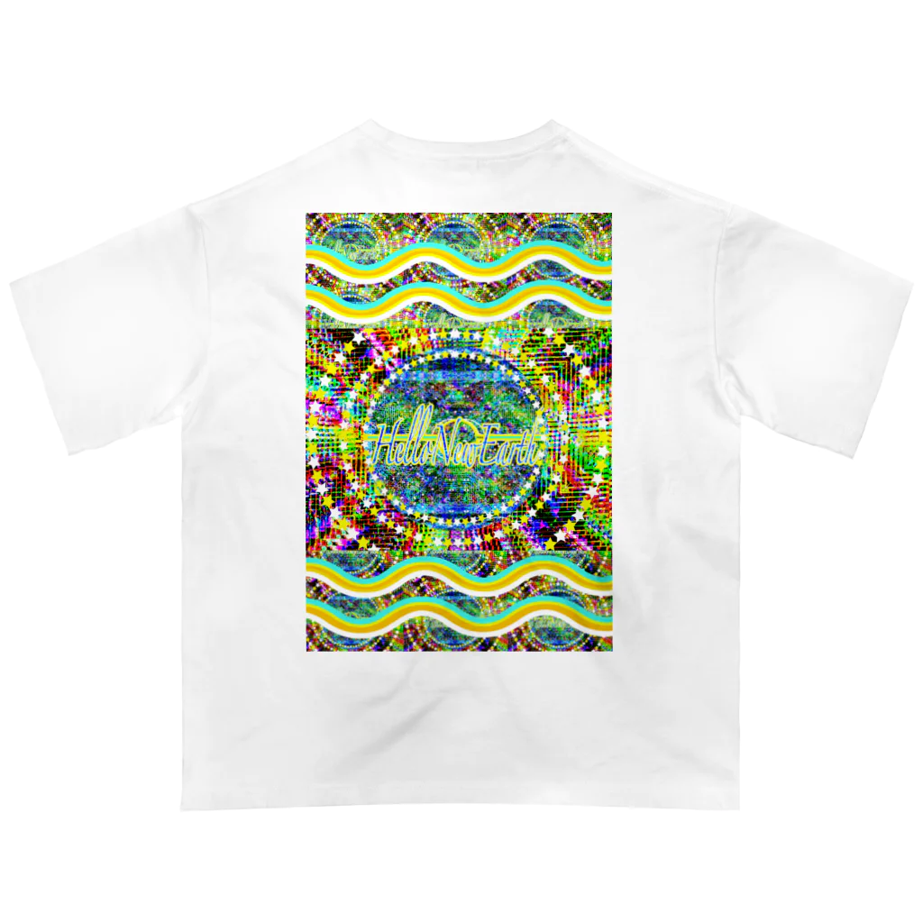 ✨🌈✨ユラクラカン🇯🇵 ✨🌈✨の🎉Hello New Earth 🌎 Oversized T-Shirt