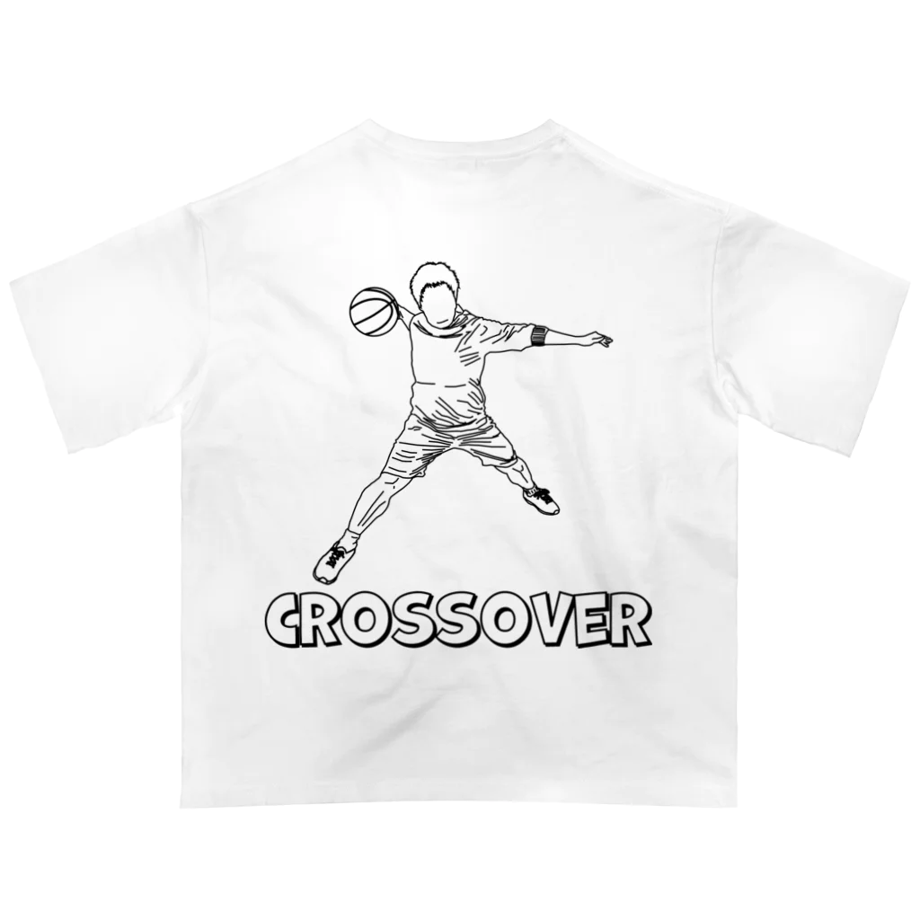 空の下のボーラーのクロスオーバー(線画) オーバーサイズTシャツ