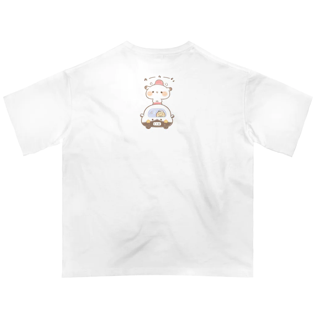 かなちのおみせ。のもるちゃんはたらくくるま。 オーバーサイズTシャツ