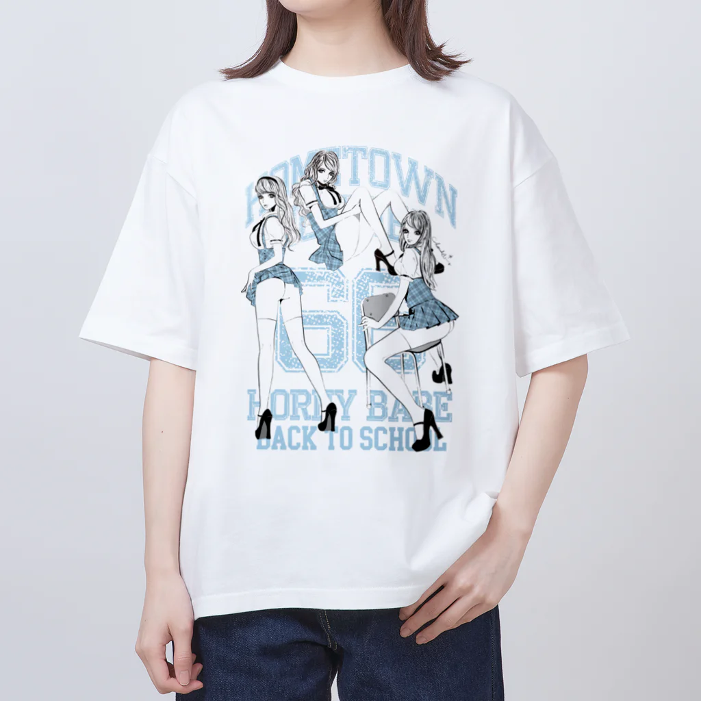 loveclonesのNAUGHTY SCHOOLGIRLS 0560 B柄 オーバーサイズTシャツ