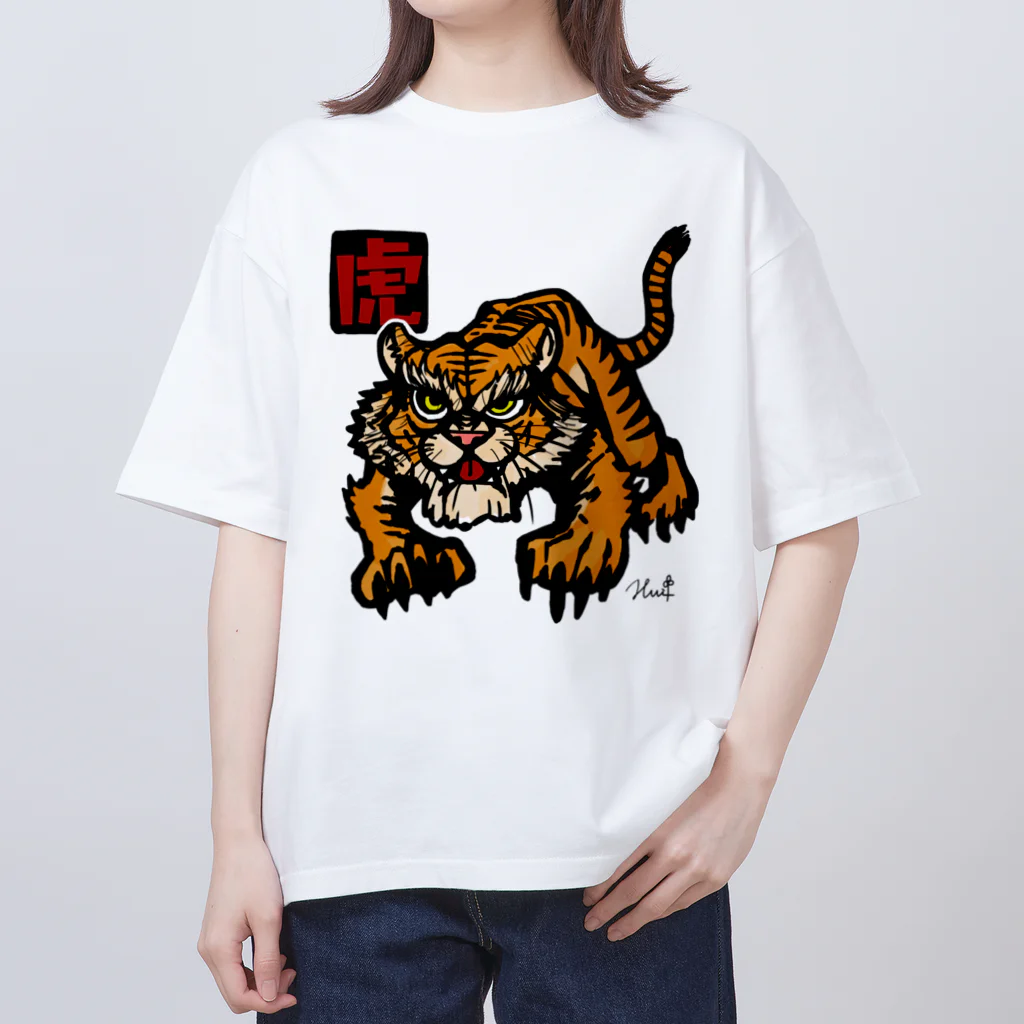 MITUBA SHOPの虎デザインB オーバーサイズTシャツ