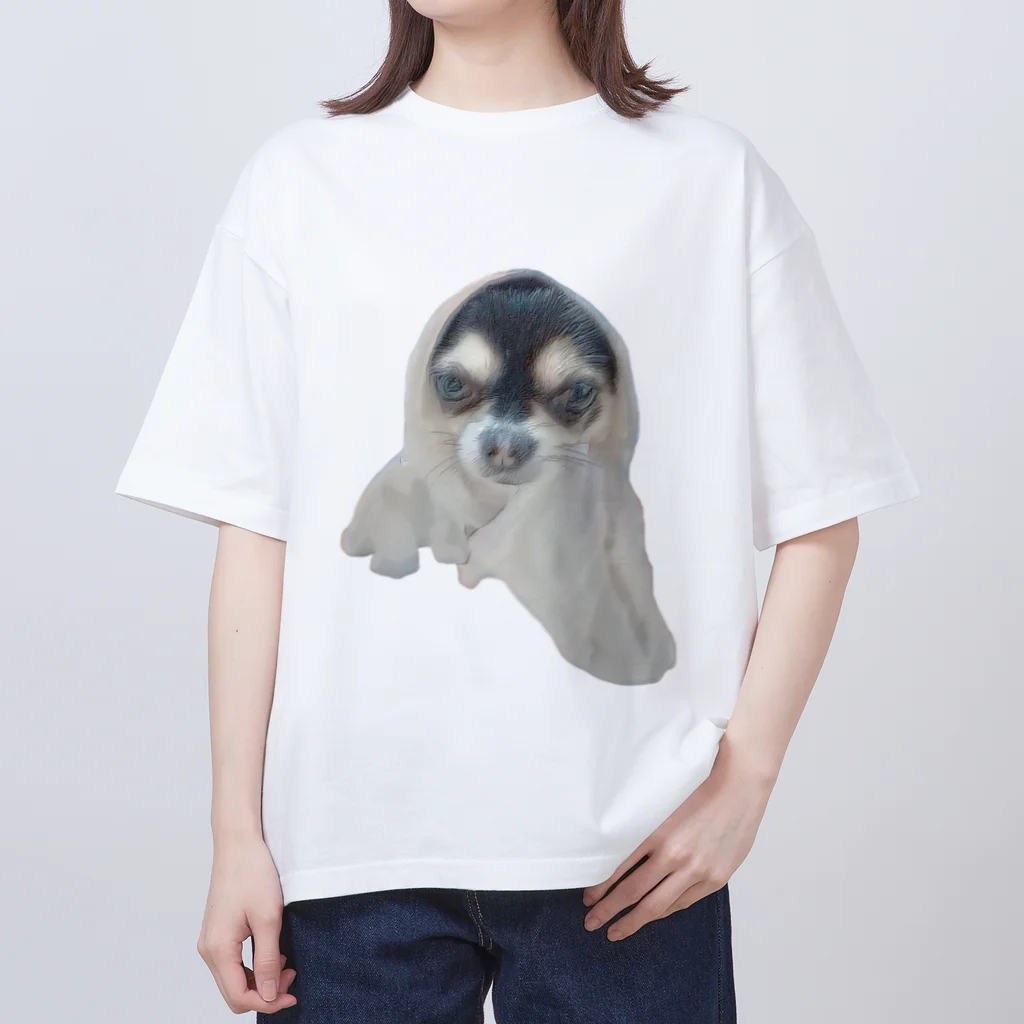 【ホラー専門店】ジルショップの可愛い＊おばけ犬＊写真アート＊チワワ Oversized T-Shirt