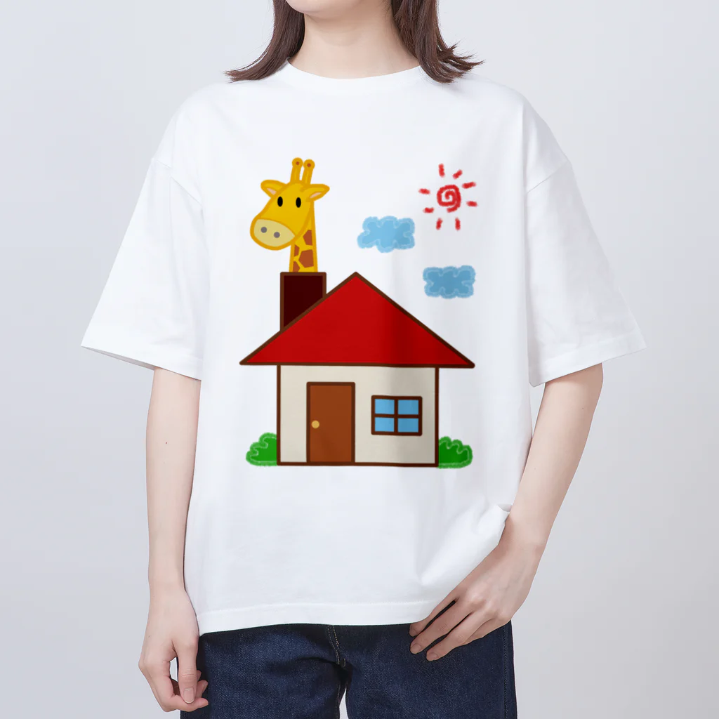 ウチのMEIGENやさんのこっそりキリン飼ってます（文字なしver.） オーバーサイズTシャツ