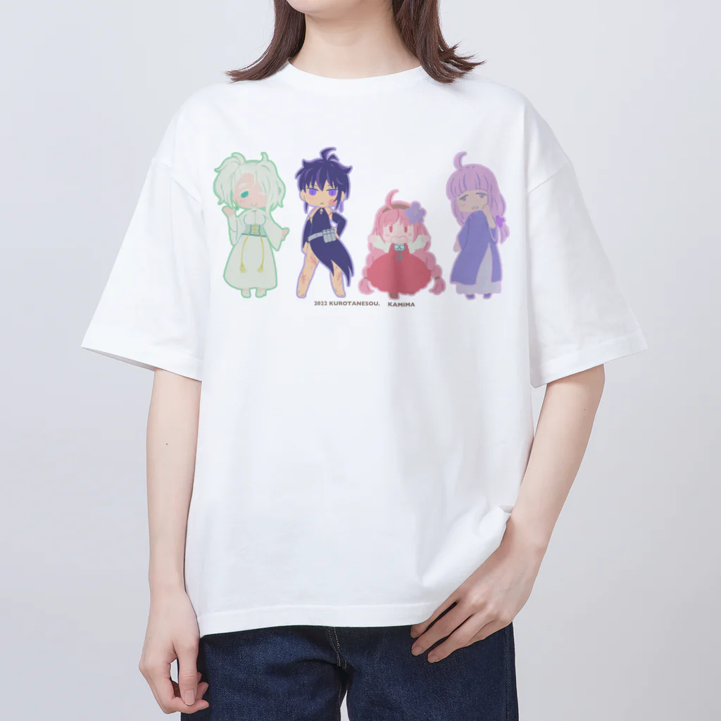 かみまの「アザミの森」3周年記念デフォルメイラスト オーバーサイズTシャツ