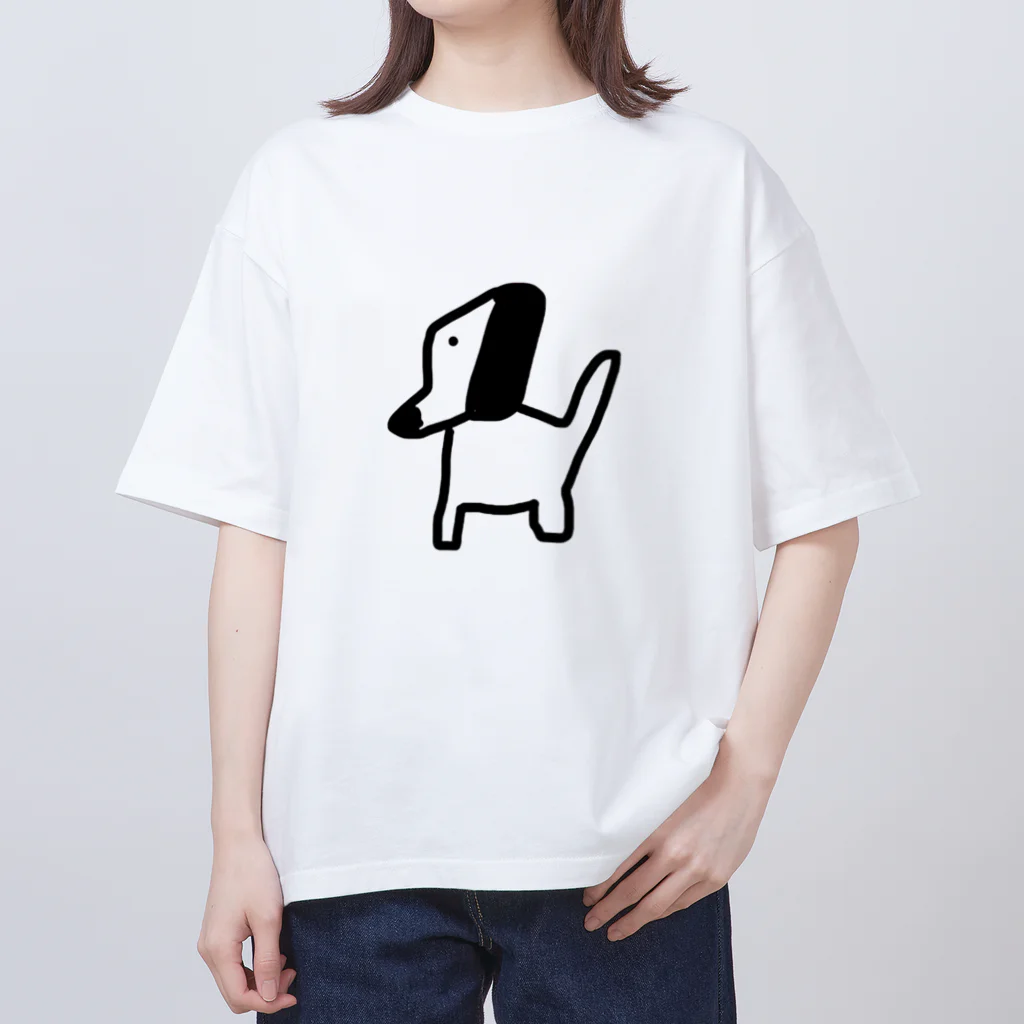 てつくんのお店の手書き やんわりワンコ  オーバーサイズTシャツ