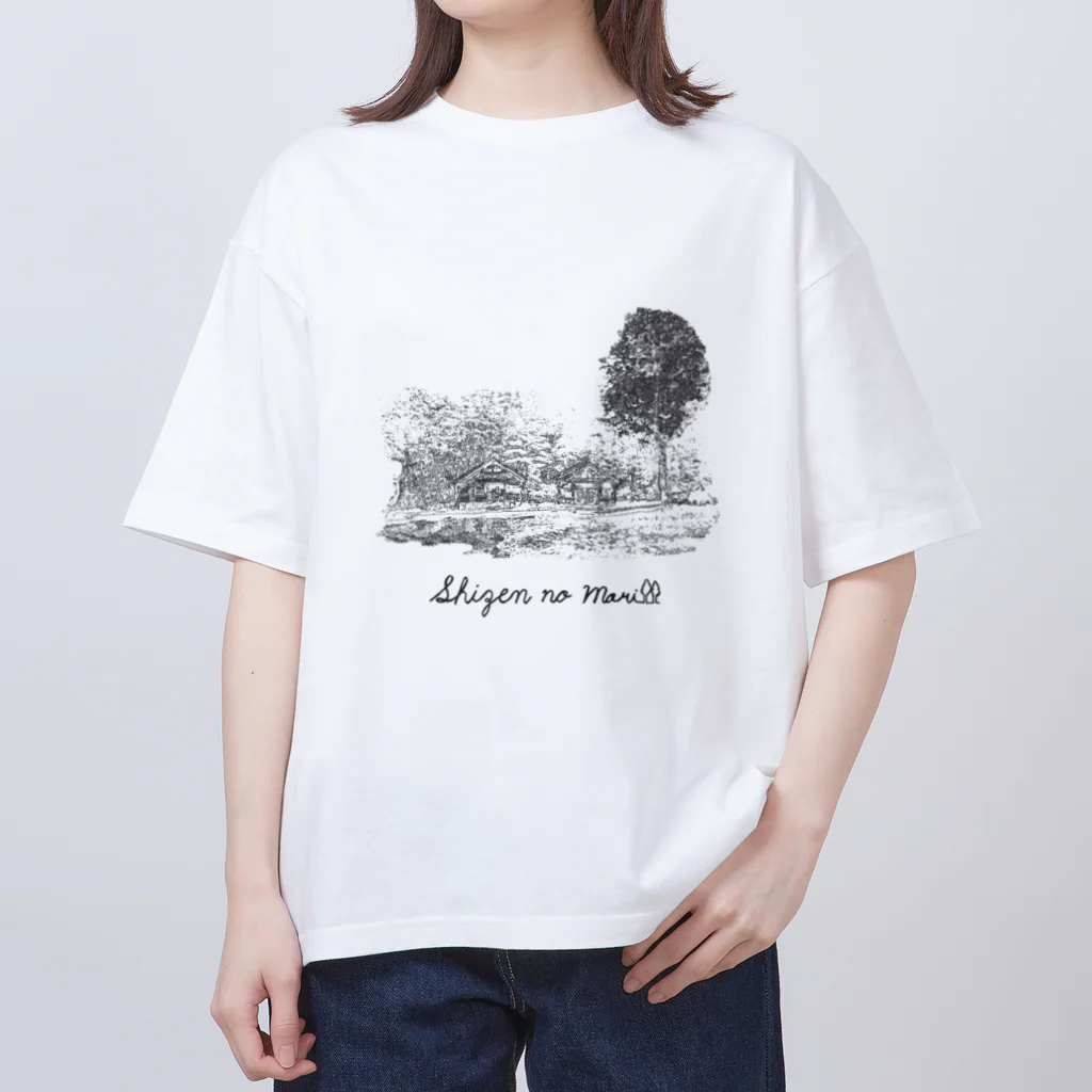 Too fool campers Shop!のSHIZENnoMORI02(黒文字) Oversized T-Shirt